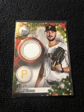 2025 Topps Holiday Player Relics Silver Glitter #ed 86/99 Paul Skenes