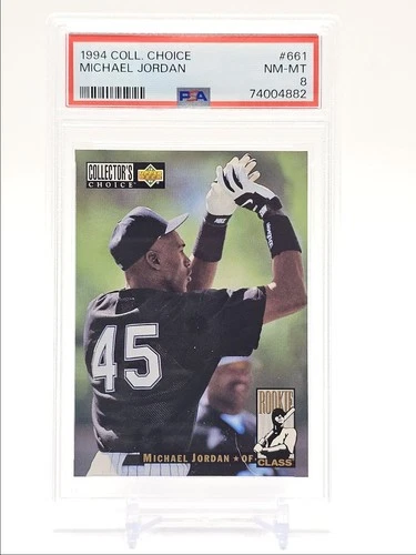 MICHAEL JORDAN 1994 COLLECTOR'S CHOICE ROOKIE CLASS WHITE SOX RC PSA 8 Q1778