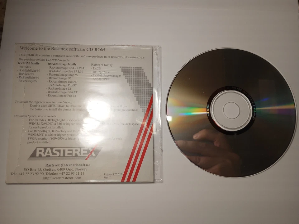 Rasterex 1998 PC Editor Viewer AutoCAD Mechanical Engineering Software Vintage - Image 4 of 4