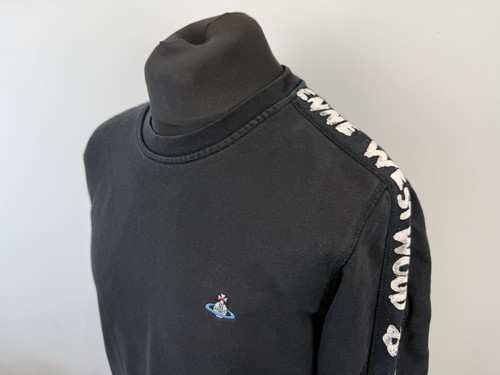Vivienne Westwood SIGNATURE TAPE Black Sweatshirt Pullover Size Medium M