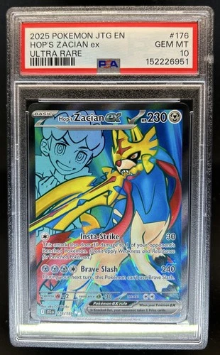 2025 Pokemon Journey Together Hop's Zacian ex #176/159 PSA 10 GEM MINT