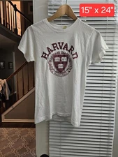 Vintage 80s Harvard University Short Sleeve Single Stitch T-Shirt Size Small USA