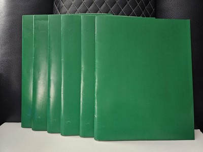 Set Of 6 Green Target Paper Folders 2 Pocket Folders 3 Hole Punched