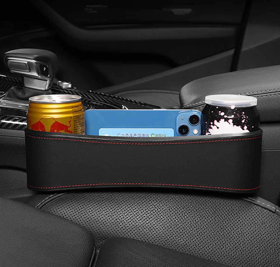 Caja de almacenamiento organizadora de bolsillo para teléfono con relleno de hueco de asiento de coche bolsa accesorios Foto 4 de 4