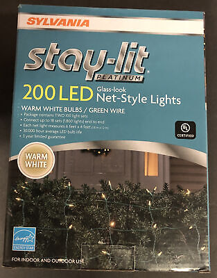 Sylvania Stay Lit Platinum 200 Led Glass Look Mini Lights