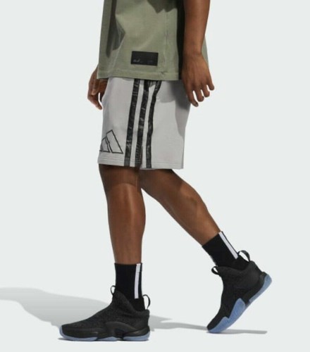 NWT Adidas Men's L 34 - 36 James Harden x Daniel Patrick Basketball Shorts Gray - Picture 3 of 6