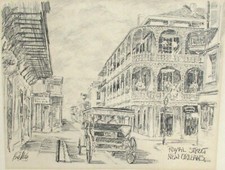 BRENT MC CARTHY "ROYAL STREET" NEW ORLEANS LITHOGRAPH 1981