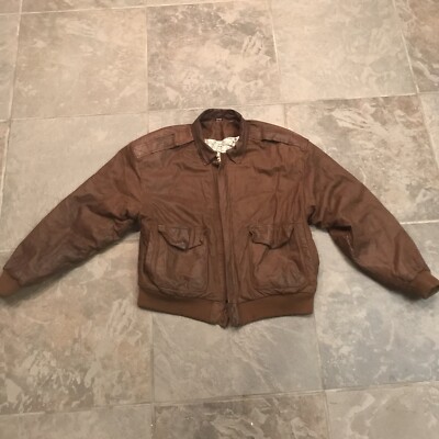 Oversized Jacket Brown Leather Jacket Vintage Leather Bomber