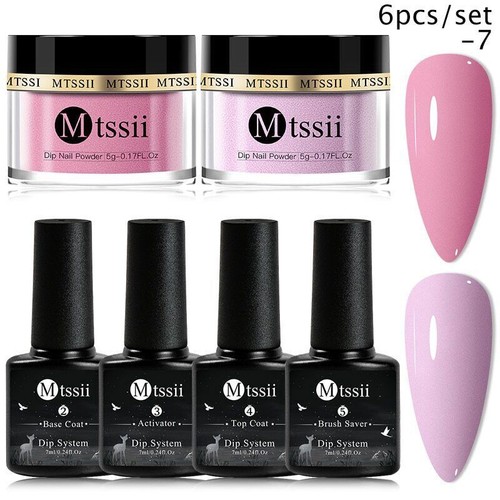 Juego de polvo de uñas de inmersión de 5 g sistema de inmersión en polvo brillo de uñas desnudo kit de uñas arte - Imagen 51 de 77