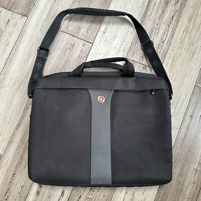 Swiss Gear Wenger Legacy Checkpoint Black Computer Messenger Laptop Bag 
