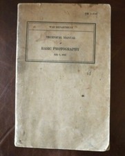 Vtg 1941 WWII U.S. Army Field Book TM 1-210 BASIC PHOTOGRAPHY
