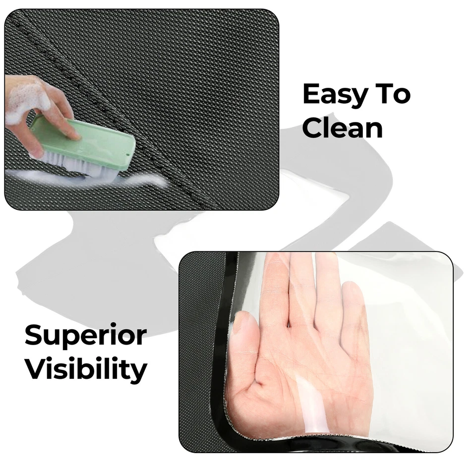 Capota blanda convertible negra y ventana de plástico para Geo Metro 1990 1991 1992 1993 Foto 4 de 4