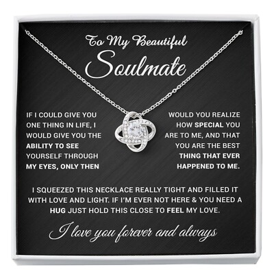 To My Soulmate Necklace, Gift For Soulmate, Anniversary Gift, Birthday Gift