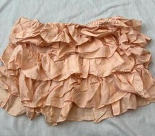 CREWCUTS girls 12 peach tiered silk short skirt machine washable