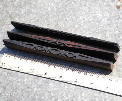 letterpress wooden printing blocks ornaments Art Nouveau Deco wood line lines ~´ - Picture 3 of 3