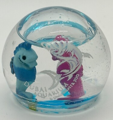 Dubai Aquarium & Underwater Zoo, Water Globe with floating Sea Horses, U.A.E.