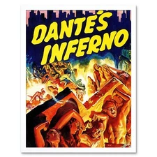 Movie Film Dante's Inferno Drama Hell Fire Classic Tracey Usa 12X16 Framed Print