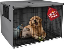 Explore Land 36 Inches Dog Crate Cover Heavy Duty Grey Pet Kennel Sunshade