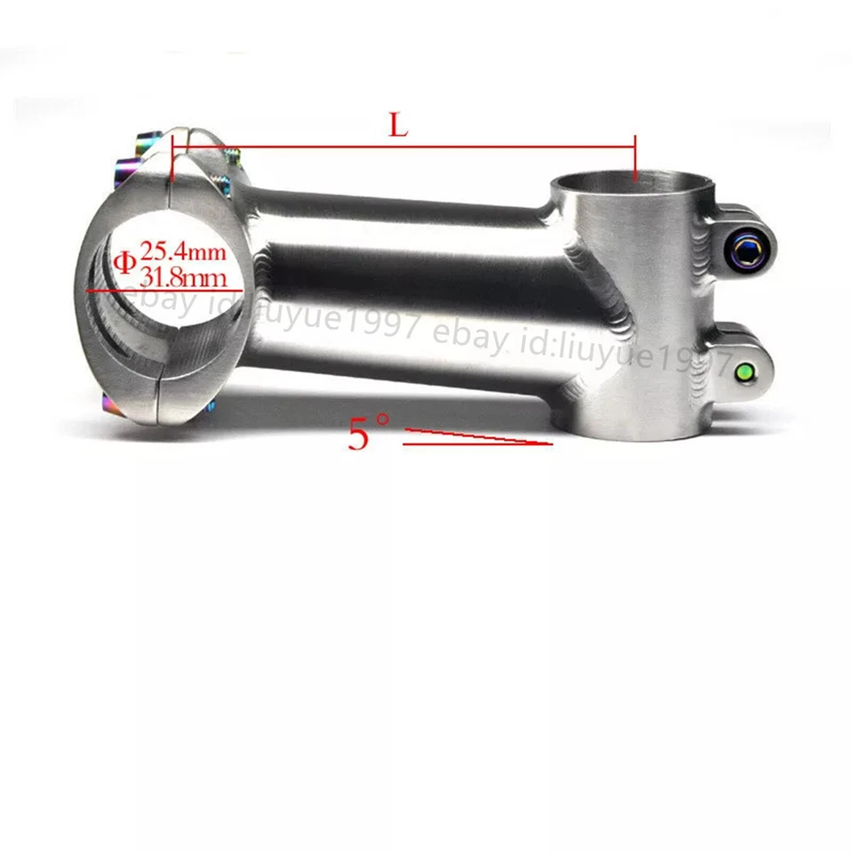 25.4mm 31.8mm Ultralight Titanium MTB Bike Stem Road Bicycle Handlebar Stem - Image 2 of 4