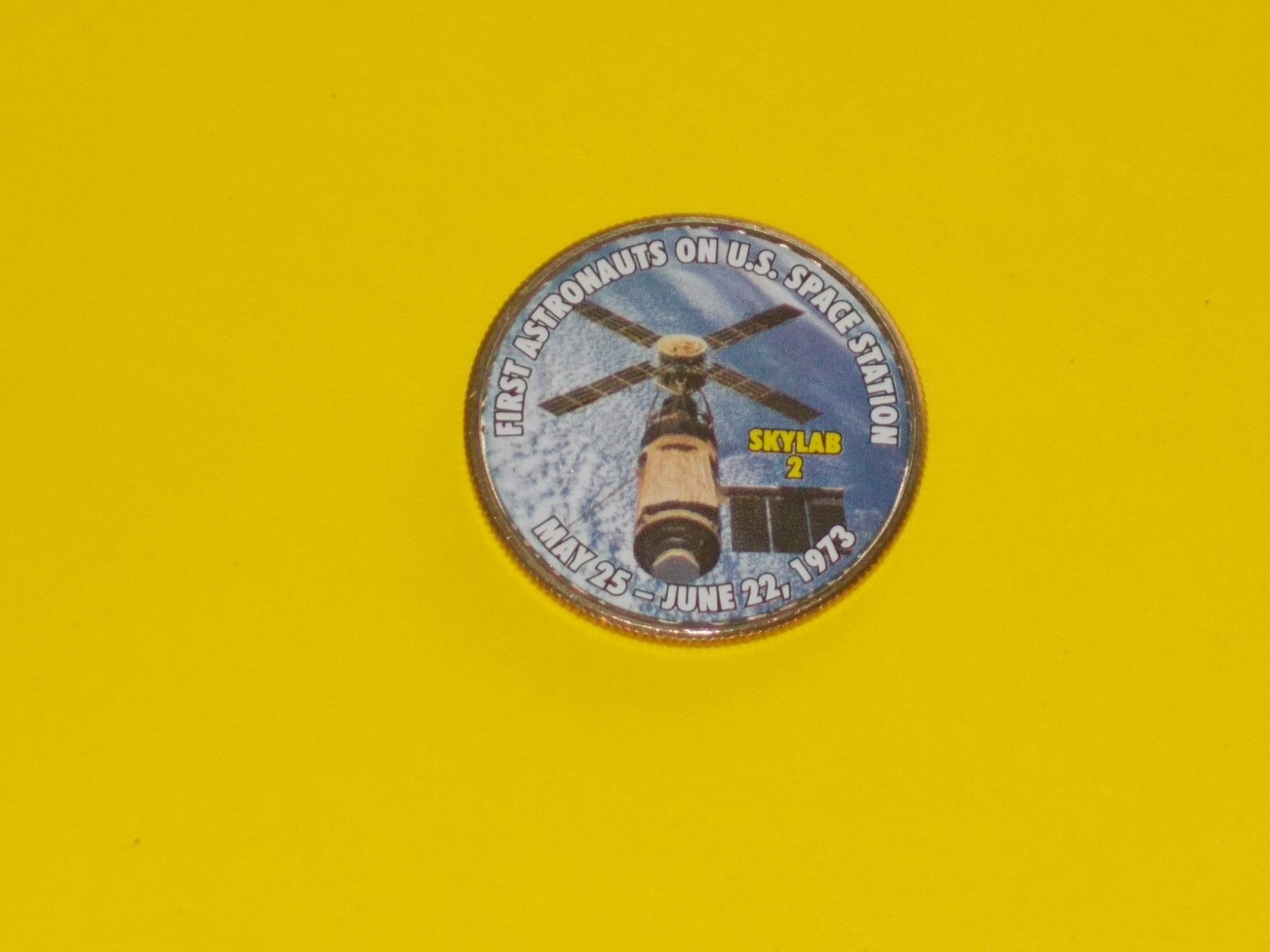 Colorized Kennedy Half Dollar - Space Program - Skylab 2 K239 | eBay