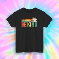 Be Kind Puzzle Hands T-Shirt Autism Awareness Retro Inspirational Tee S-5XL