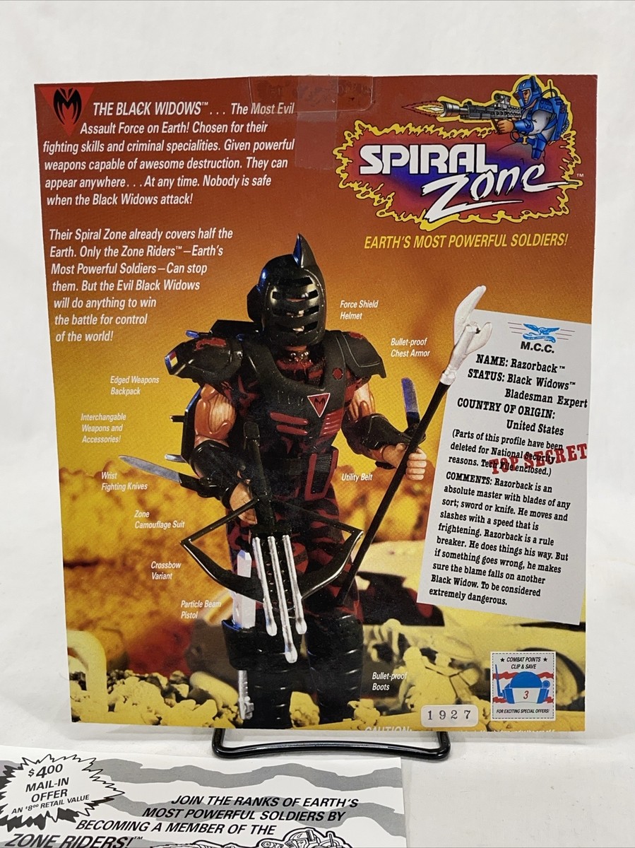 Vintage 1987 Tonka Spiral Zone Razorback Loose Figure RARE Not