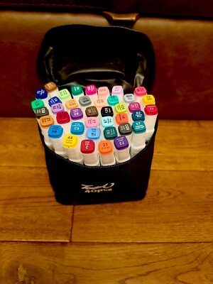 40 Stück Alkohol Marker Dual Tip Filzspitze Fine Broad Art Set für Erwachsene Kinder