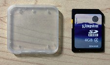 Kingston 4GB SDHC SD C4 Memory Card SD4 for Camera and Camcorder - Excellent 