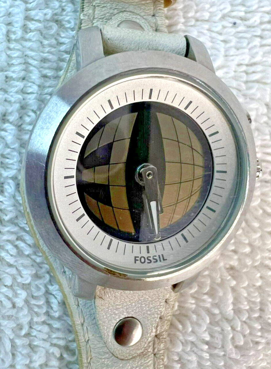 Fossil BG -2199 Leather band Womens analog and digital watch new