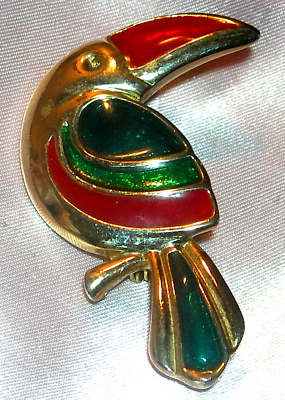 Broche ancienne vintage avec pierres - Broche ovale - Broche