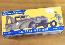 Vintage 40's American Dimestore 1:43 Deluxe Plastic U.S. Army Wrecker #20066