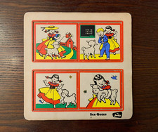 1950's Vintage See-Quees Wooden Sequence Puzzle by Judy - Mary Had A Little Lamb