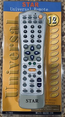 BRAND NEW STAR UNIVERSAL REMOTE CONTROL MODEL El 7065 NEW FAST SHIPPING