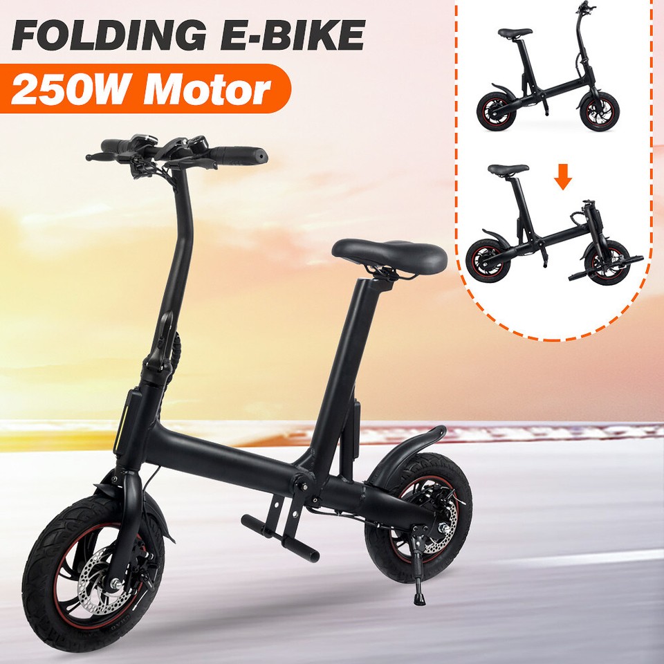 🔥Foldable Mini Electric Bike 12u0026#034; Portable Electric Bicycle 250W Adults  eBike | eBay