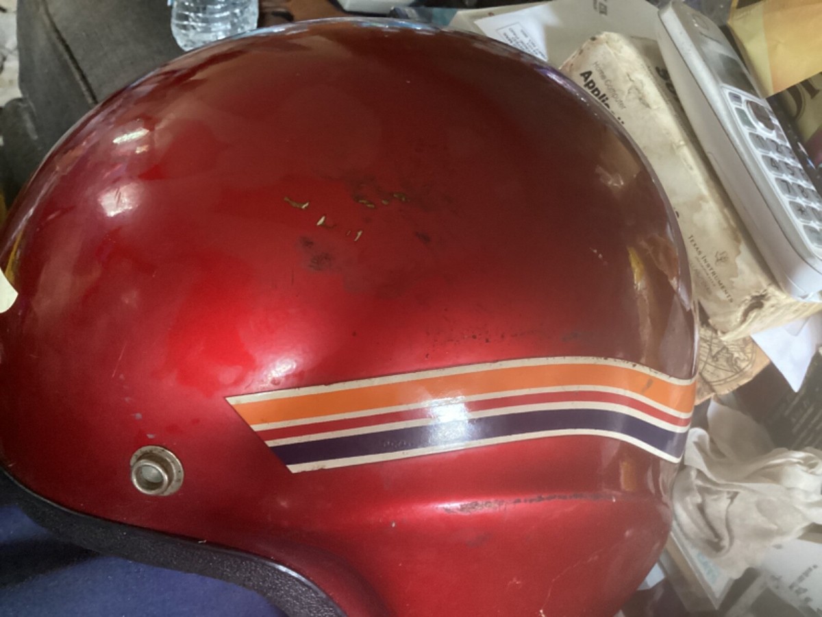 Rare Vtg Red McHal MACH II Whisper Jet Kawasaki Helmet Rare Vtg Red McHal MACH II Whisper Jet Kawasaki Helmet