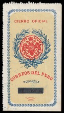 Pérou Timbres De Remboursement 2 1904 Fond Complet Légende Courrier Du Pérou MNH