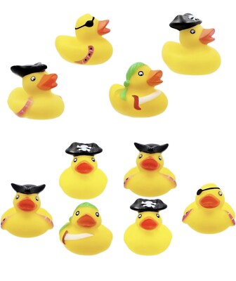 6 PIRATE HAT CRUISING DUCKS RUBBER DUCKIES 2'' to 2 1/2'' PARTY FAVORS CRUISE DUCK