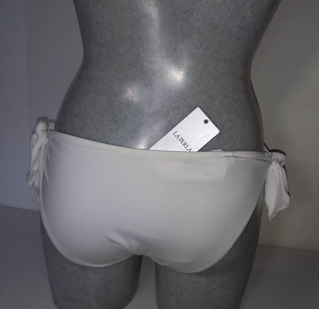 Bas De Maillot De Bain La Perla Anna Club - Taille FR44, Blanc, Taille Basse, Neuf Avec étiquettes