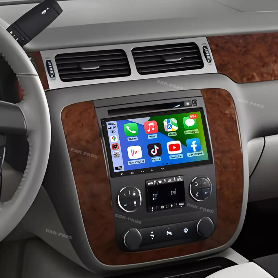 Rádio de carro 8" para 2007-2013 Chevy Silverado 1500 2500 Android CarPlay GPS estéreo - Imagem 3 de 4