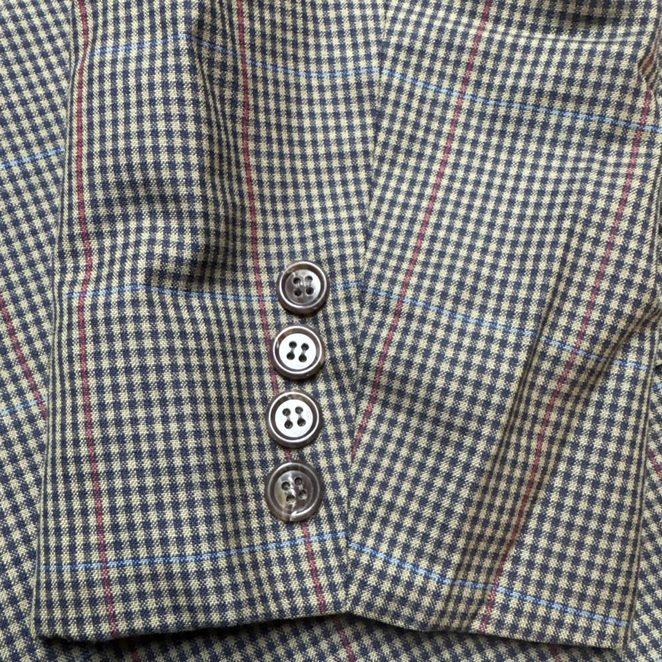 Blazer Orvis Talla 48R Verde Azul Rojo Chaqueta de Lana a Cuadros Abrigo Deportivo Hecho en Inglaterra Foto 2 de 4