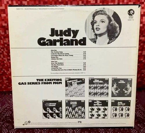 1970 Judy Garland “Judy Garland” MGM *Golden Archive Series GAS-113 LP {VG++} - Picture 8 of 10