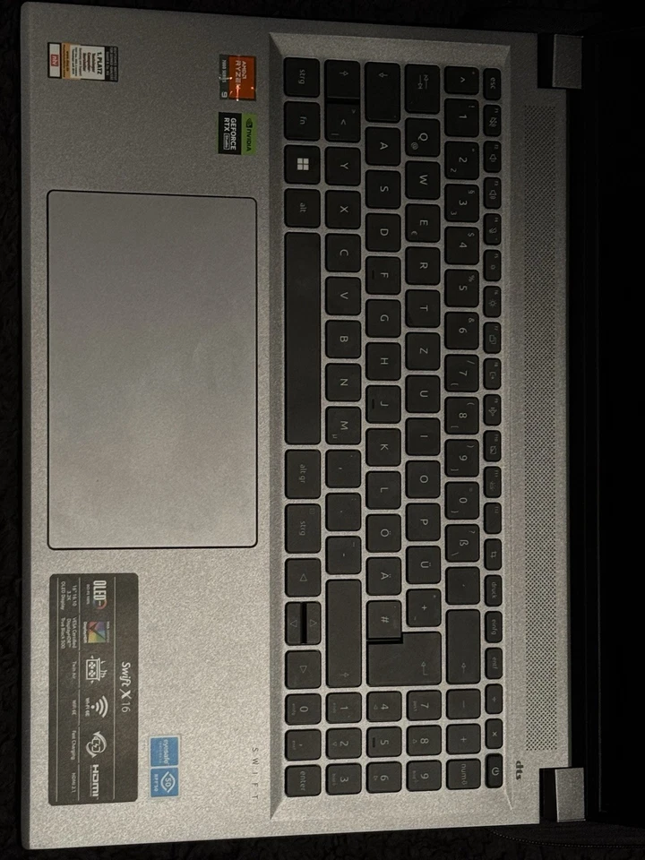 Acer Swift X SFX16-61G-R0SU 16 Zoll*Ryzen9*RTX 4050*32GB RAM - Bild 4 von 4