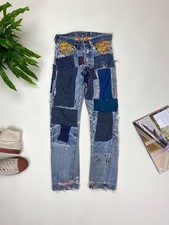 1967 Original Levis 505 Denim Jeans Big E OG Patches  Mends Size 28  