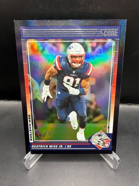 2024 Panini Score Deatrich Wise Jr. Black 1/1 #193 New England Patriots