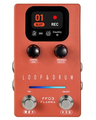 FF03 Looper Pedal Drum Machine, Drum Looper Guitar Pedal with LED Indicators,...