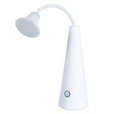 Lavish Home Contemporary LED Desk Lamp - White Gooseneck