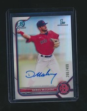 DANIEL MCELVENY 2022 BOWMAN CHROME 1ST REFRACTOR RC AUTO 266/499 #CPA-DMY