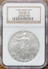 2002 1 Oz .999 Fine Silver American Eagle NGC MS-69 NO RESERVE!!