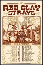 THE RED CLAY STRAYS Made by These Moments Tour 2024 Ltd Ed RARE Poster! Country