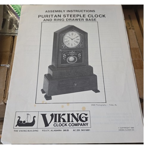 Viking Clock Company Puritan Steeple Ring Drawer Base Instruction Manuals 1980s